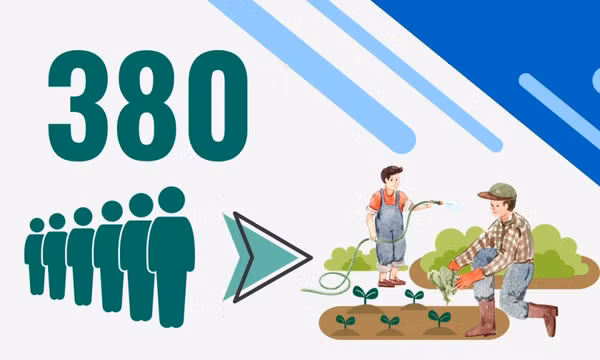380 - là số lao động nông thôn trên địa bàn tỉnh sẽ được hỗ trợ đào tạo nghề trong năm 2025