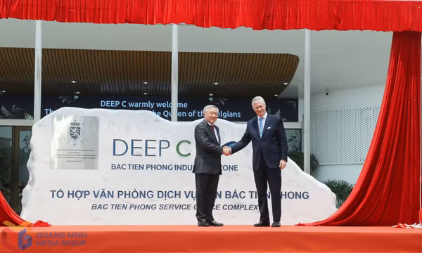 Nhà vua Vương quốc Bỉ dự lễ khai trương Tổ hợp văn phòng Dịch vụ KCN Bắc Tiền Phong