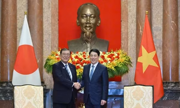 Chủ tịch nước Lương Cường tiếp Thủ tướng Nhật Bản Ishiba Shigeru