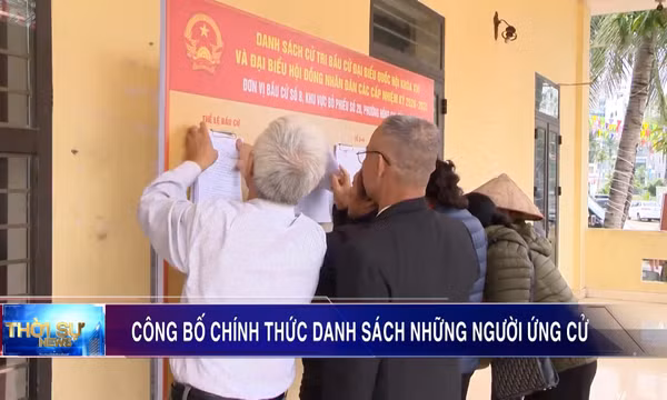 Công bố chính thức danh sách những người ứng cử
