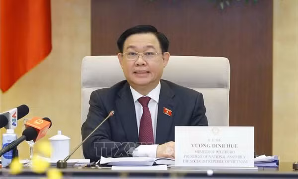 Chủ tịch Quốc hội Vương Đình Huệ làm việc với các doanh nghiệp Hoa Kỳ