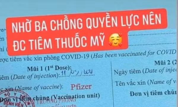Người đăng tin được tiêm vaccine nhờ 'ba chồng quyền lực' bị phạt 7,5 triệu đồng