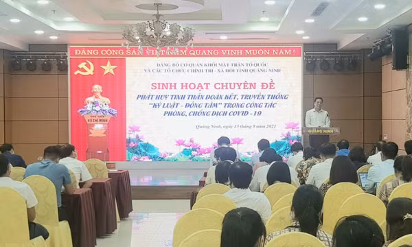Đảng bộ Cơ quan Khối MTTQ và các tổ chức CT-XH tỉnh sinh hoạt chuyên đề quý III-2021