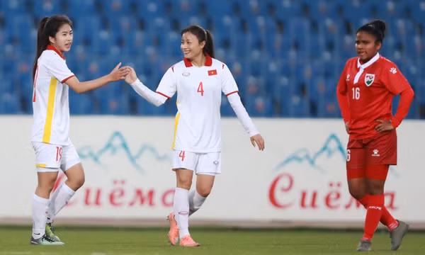 Tuyển nữ Việt Nam thắng Maldives 16-0 ở vòng loại châu Á