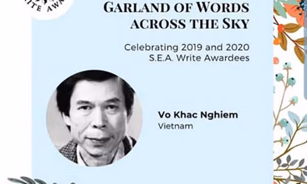 Nhà văn Vùng mỏ Võ Khắc Nghiêm đoạt Giải thưởng Văn học ASEAN