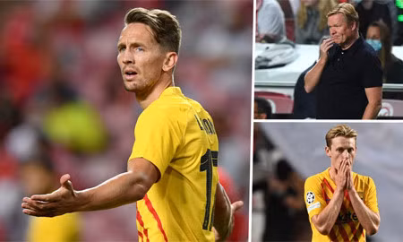 Barcelona khởi đầu tệ nhất lịch sử Champions League, Koeman mơ hồ về tương lai