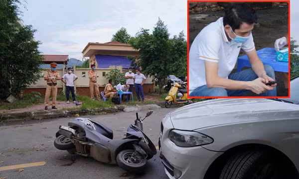 Ô tô BMW vượt chốt kiểm dịch, gây tai nạn giao thông