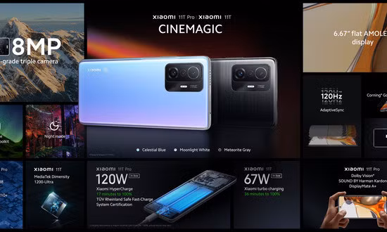 Xiaomi 11T Pro chính thức ra mắt: Sạc nhanh 120W, quay video 8K HDR10+, Snapdragon 888, giá từ 17,4 triệu đồng
