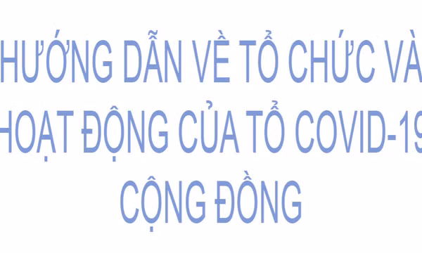 Hướng dẫn về tổ chức và hoạt động của Tổ Covid-19 cộng đồng
