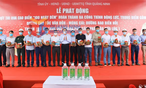 Tỉnh Quảng Ninh tổ chức phát động đợt thi đua cao điểm “100 ngày đêm hoàn thành 3 công trình động lực”, tháng 9-2021