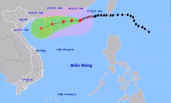 Bão số 4 giật cấp 16 ở Biển Đông, miền Bắc nhiều nơi mưa rất to