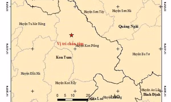 Lại xảy ra động đất liên tục tại khu vực huyện Kon Plông, Kon Tum