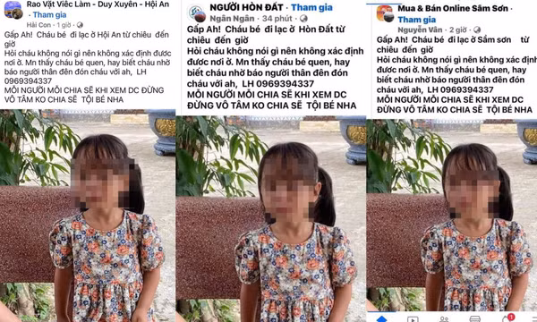 Đăng thông tin ‘trẻ bị lạc’ lên mạng câu like để bán hàng