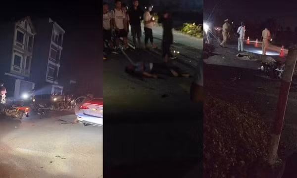 Xe máy đấu đầu trong đêm, một người chết, một người bị thương