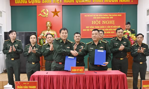 Các đồn Biên phòng ký kết công tác hiệp đồng năm 2024