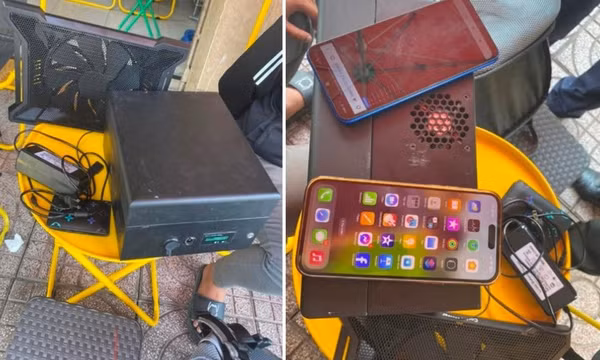 Dùng xe máy mang trạm BTS giả để phát tán tin nhắn lừa đảo