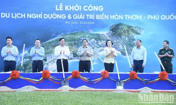 Thủ tướng Phạm Minh Chính dự lễ khởi công Tổ hợp du lịch nghỉ dưỡng và giải trí biển Hòn Thơm-Phú Quốc