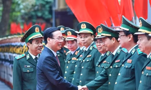 Chủ tịch nước Võ Văn Thưởng dự kỷ niệm 65 năm Ngày truyền thống Bộ đội Biên phòng