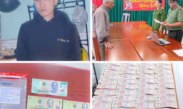 Con mua tiền giả để cha tiêu xài, cả hai đều bị bắt