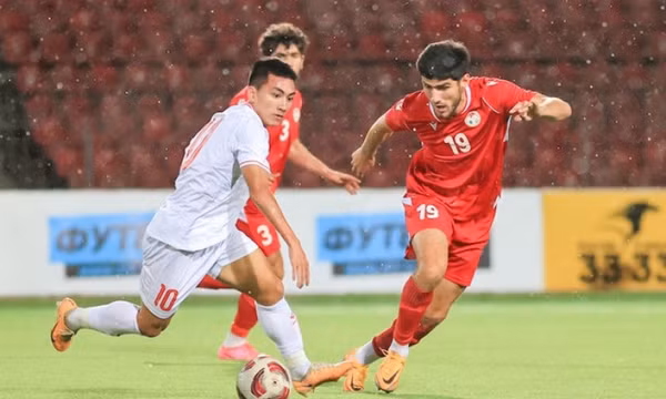 U23 Việt Nam bất bại sau 2 trận đấu với U23 Tajikistan
