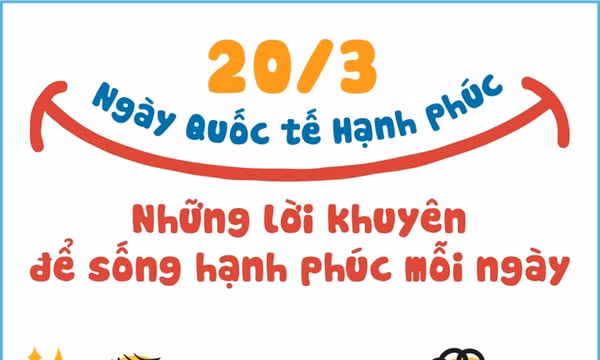 Ngày Quốc tế Hạnh phúc 20/3: Những lời khuyên để sống hạnh phúc mỗi ngày