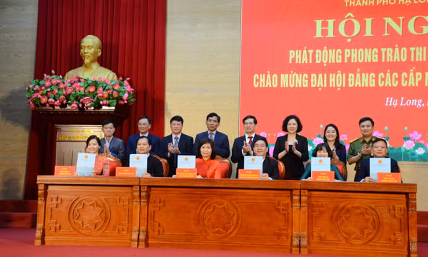TP Hạ Long phát động phong trào thi đua đặc biệt chào mừng Đại hội Đảng bộ các cấp nhiệm kỳ 2025-2030