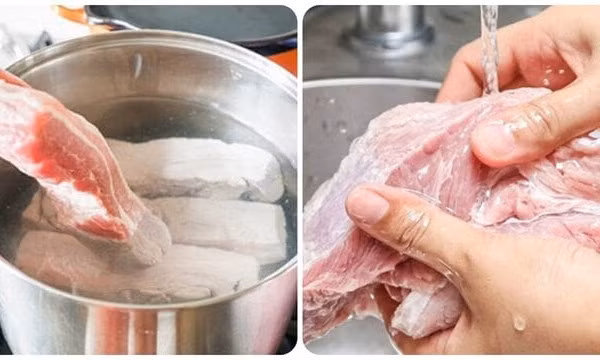 Có nên chần thịt lợn qua nước sôi trước khi chế biến?
