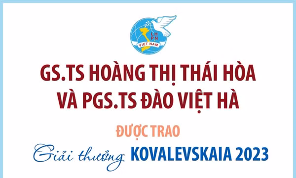 Thông tin về hai nhà khoa học Việt Nam được trao Giải thưởng Kovalevskaia 2023