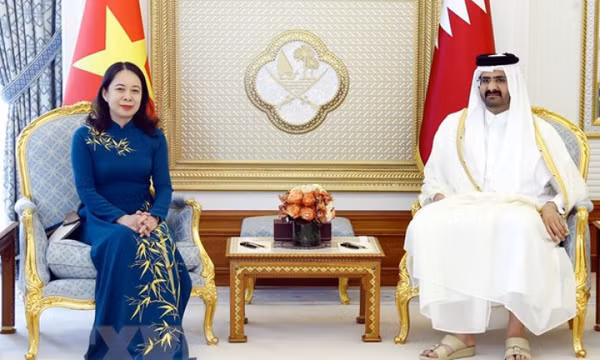 Phó Chủ tịch nước Võ Thị Ánh Xuân hội đàm với Phó Quốc vương Qatar