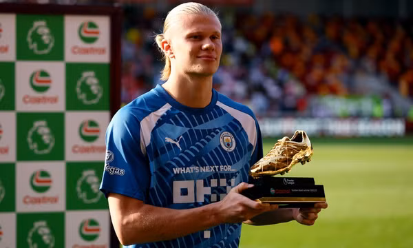 Haaland hoàn tất 'cú ăn bốn' giải cá nhân ở mùa 2022/23