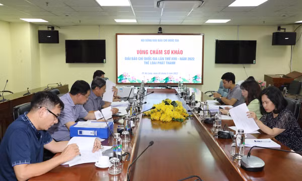Chấm sơ khảo thể loại phát thanh Giải Báo chí Quốc gia năm 2022