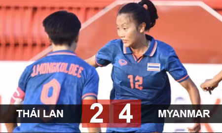 Kết quả ĐT nữ Thái Lan 2-4 ĐT nữ Myanmar: Thua ngược không tưởng, Thái Lan lỡ gặp Việt Nam