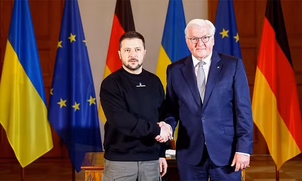 Tổng thống Đức tiếp đón người đồng cấp Ukraine