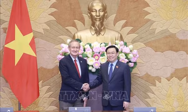 Chủ tịch Quốc hội Vương Đình Huệ tiếp Đoàn đại biểu Thượng Nghị viện Hoa Kỳ