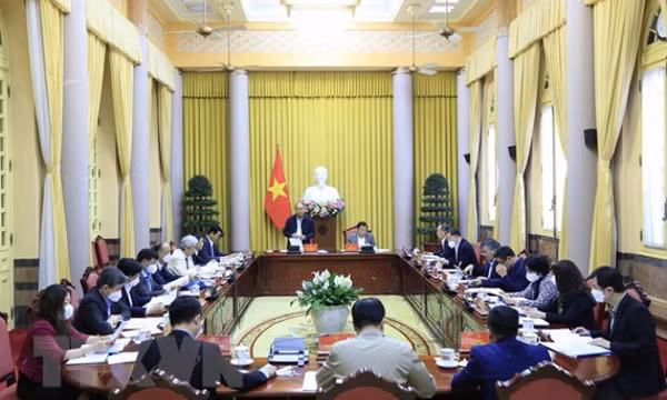 Chủ tịch nước làm việc với Tổ Biên tập Đề án Nhà nước pháp quyền