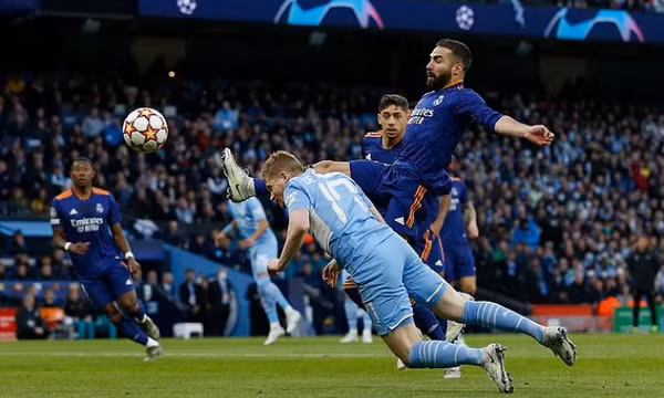 De Bruyne ghi bàn nhanh nhất bán kết Champions League