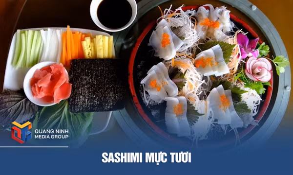 Sashimi mực tươi