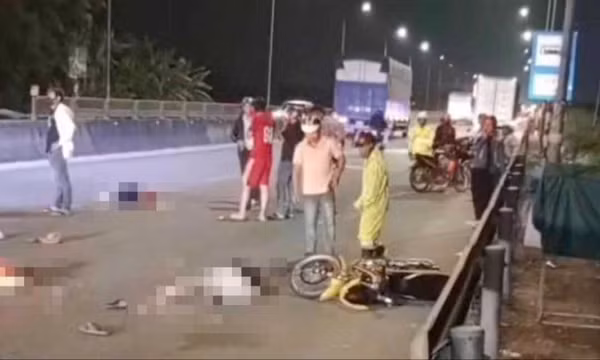 Tai nạn ô tô, xe máy trên quốc lộ 1, hai cháu nhỏ thương vong