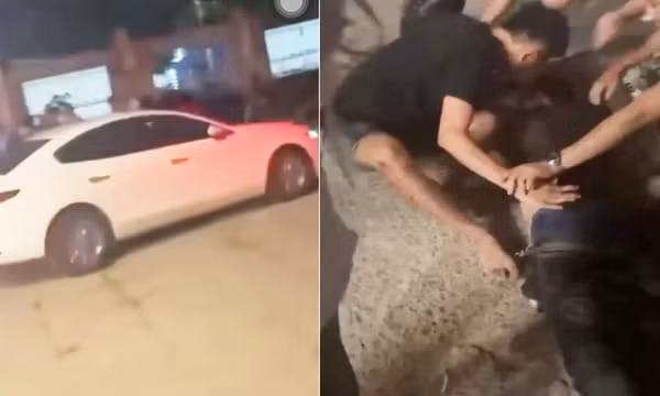 Tài xế ô tô 'điên cuồng' cán qua người gần quán nhậu