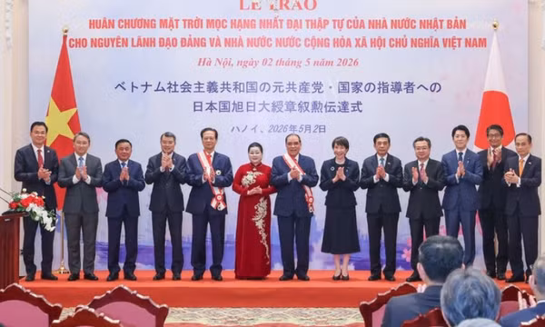 Nhật Bản trao Huân chương Mặt trời mọc tặng nguyên lãnh đạo Đảng, Nhà nước Việt Nam