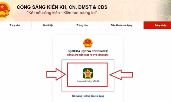 Có thể dùng VNeID gửi trực tuyến sáng kiến khoa học công nghệ