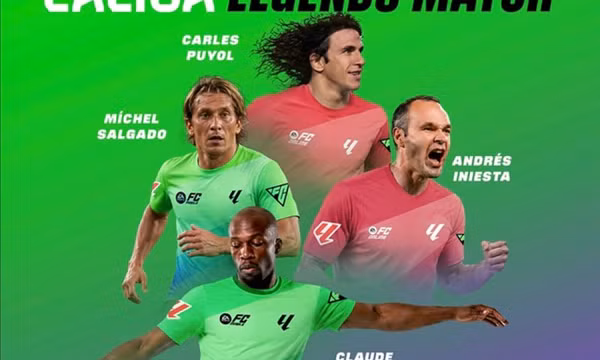 Dàn huyền thoại La Liga so tài cùng các cựu tuyển thủ Việt Nam tại TPHCM