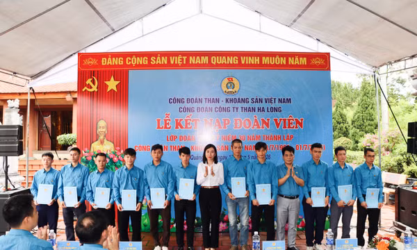 Kết nạp 60 đoàn viên mới, tiếp thêm động lực cho người lao động Than Hạ Long