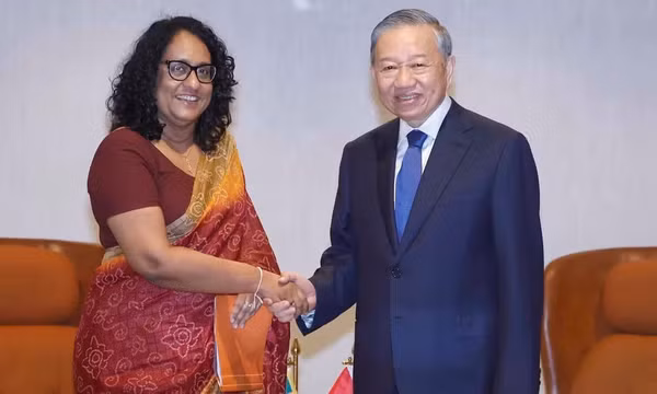 Tổng Bí thư, Chủ tịch nước Tô Lâm hội kiến Thủ tướng Sri Lanka Harini Amarasuriya
