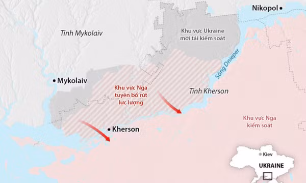 Ukraine tuyên bố giải phóng 41 khu dân cư ở tỉnh Kherson