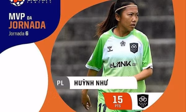 Huỳnh Như hay nhất vòng 6 giải nữ Bồ Đào Nha