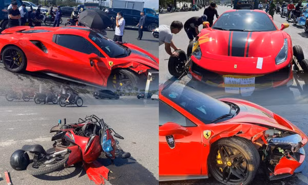 Tài xế Ferrari 488 va chạm xe máy khiến 1 người tử vong đã ra đầu thú