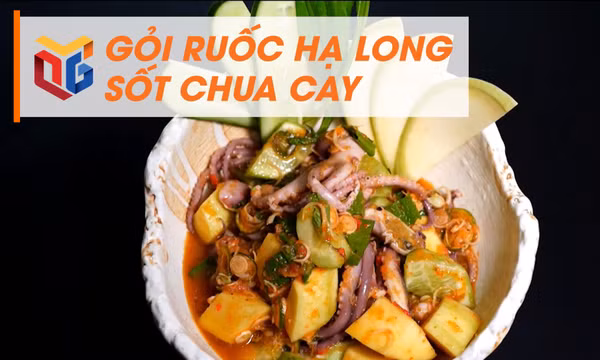 Gỏi ruốc Hạ Long sốt chua cay
