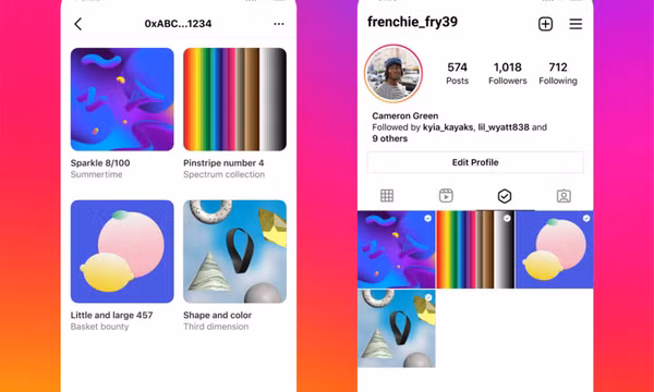Meta cho bán NFT trực tiếp trên Instagram