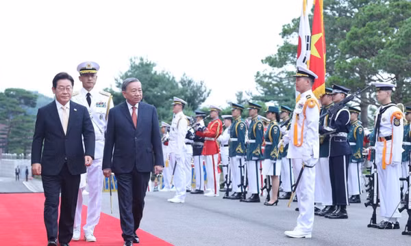 Lễ đón Tổng Bí thư Tô Lâm và Phu nhân thăm cấp Nhà nước Đại Hàn Dân quốc